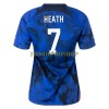 Original Fußballtrikot USA HEATH 7 Auswärtstrikot WM 2022 Für Damen